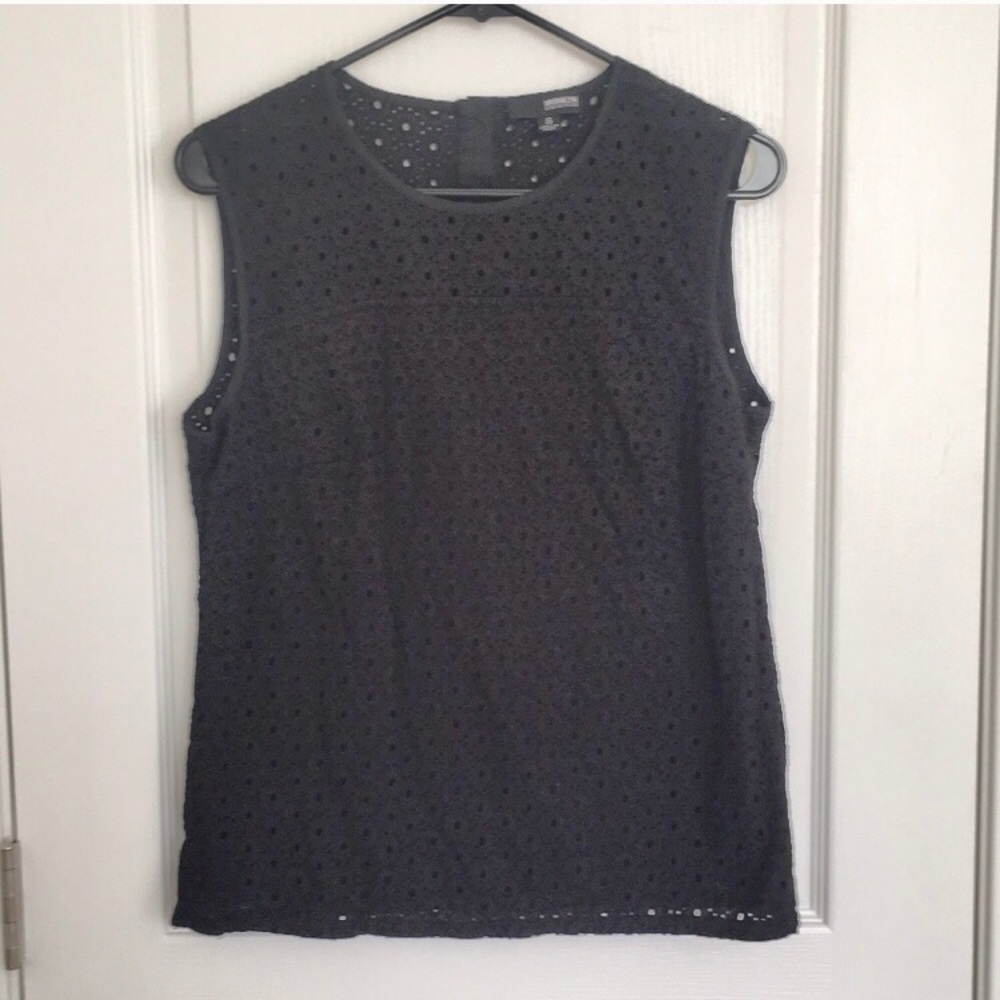 Brooklyn Industries Black Eyelet Top Sz Small